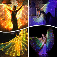 Alas LED RGB IC Con Control Remoto Inteligente Para Danza Del Vientre Traje De Mariposa Fluorescente Colorido Para Adultos Disfraz De Halloween - details 3
