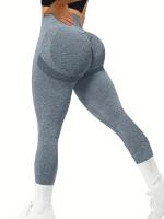 Leggings De Yoga Para Mujer Con Levantamiento De Glúteos Sin Costuras Cintura Alta Pantalones De Compresión Tallas Contorno - details 0