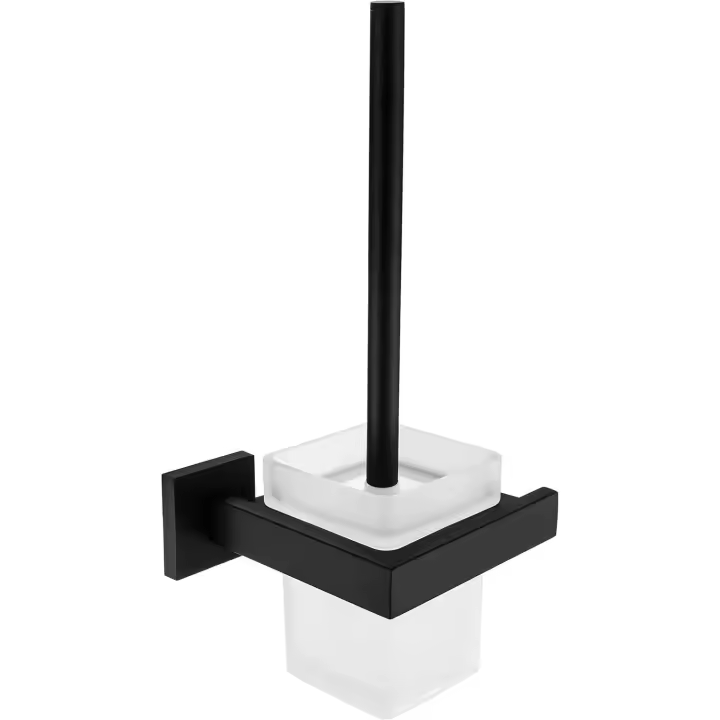 Tenedor de cepillo del retrete con el color de plata en acero inoxidable 304 Tenedor de cepillo básico del retrete en los accesorios necesarios modernos y simples de la superficie pulida para el WC del retrete del cuarto de baño - 1