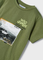 Mayoral Pack 2 Camisetas Niño Manga Corta Estampado Safari Verde Oscuro + Amarilla - Algodón 100% - details 3