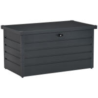 Outsunny Arcón Exterior Capacidad 311L Baúl de Almacenaje de Acero con Cerradura Llave Pistones Neumáticos para Jardín Terraza Patio 120x62x62 cm Gris Oscuro - details 0