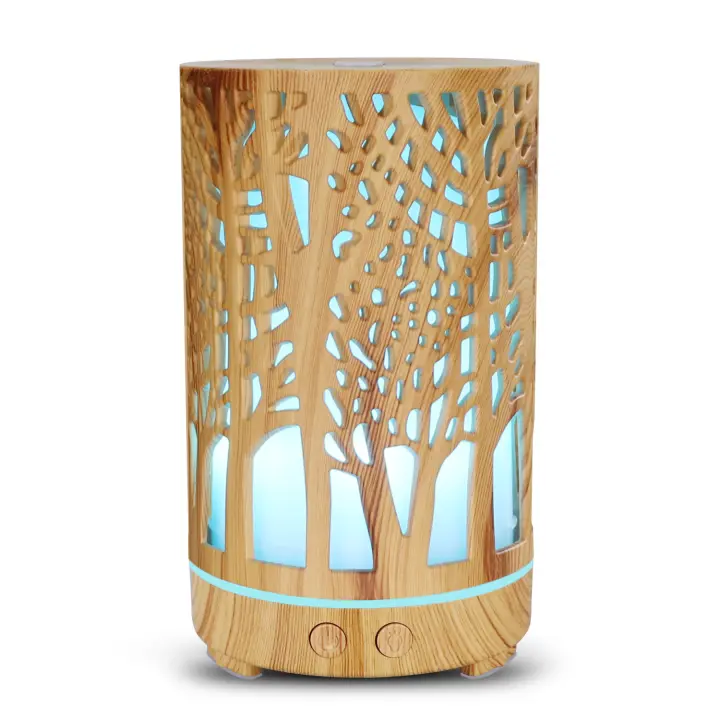 Hueco máquina de aromaterapia ultrasónico atomizador cabeza de hogar colorido noche luz escritorio aceite esencial aromaterapia humidificador - 1
