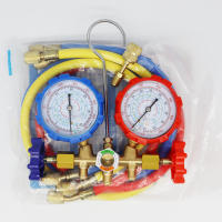 Juego De Medidores De Manifold R410A R22 R134a R404A Para Refrigeración HVAC Con Tubos Y Adaptadores De Conexión Ajustable Para Servicio De Recarga - details 7