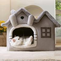 Casa de Invierno con forma de casa para Gatos, NEST de Sueño profundo para Perros, Cama Cálida extraible para Cueva de Chihuahua, cojín de Felpa suave para Gatos, Perrera para Cachorros - details 9