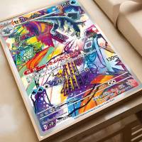 Póster Anime Pokemon MINISO HD Arte Pegatina Para Pared Resistente Al Agua Decoración Aestética Para Sala De Estar Dormitorio Bar - details 9