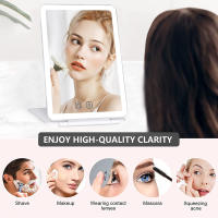 Espejo De Maquillaje LED Con Luz Dimmer Espejo Cosmético Plegable Para Viajes Y Trabajo Al Aire Libre Espejo Portátil De Vestíbulo - details 7