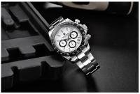 Reloj De Pulsera De Cuarzo Para Hombre PAGANI DESIGN 2024 Multi Zona Horaria 40MM Marca Top Lujo Cronógrafo VK63 Acero Inoxidable Resistente Al Agua - details 12
