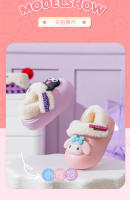 Zapatillas De Algodón Sanrio Para Niñas Auténticas Y Cálidas Con Forro De Terciopelo Antideslizante Zapatos De Algodón De Dibujos Animados Para Invierno - details 8