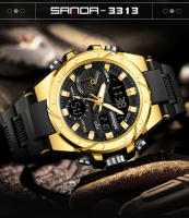 Reloj Deportivo Para Hombre SANDA Resistente Al Agua Con Alarma Reloj De Pulsera Cuarzo Digital Material De Correa De Silicona Estilo round - details 12