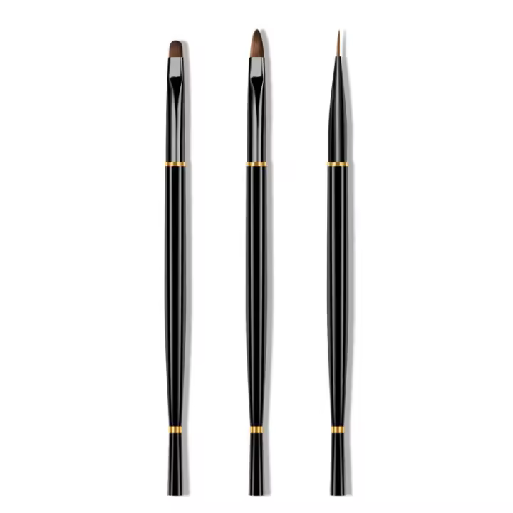 3Pcs Pluma De Manicura Con Cubierta Y Terapia De Luz Herramientas De Enhance Para Arte De Uñas Y Carving Con Línea De Flor - 1