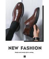 Zapatos Casuales Para Hombre 2024 Nueva Tendência Brogue De Cuero Carved Simple Y Elegante Zapatos Slip-On Para Negocios Y Vida Diaria - details 2