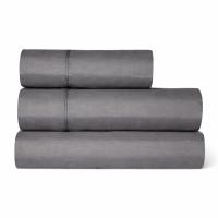 Juego de Sábanas Liso Paduana COLORS 144 Hilos, 50% Algodón 50% Poliéster, Antipilling, En Gris, Beige, Blanco y Nude, Sábanas Lisas con Aplique, Camas 90, 105, 135 y 150 cm - details 1