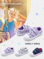 Zapatillas De Lona Para Niños Y Niñas Con Doble Correa De Dibujos Animados Zapatos Casuales Transpirables Y De Secado Rápido Para Edades 7-12m a 12+y - details 2