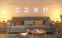Lámpara de escritorio con control tacthil, 2 Puertos de carga USB, lámpara de escritorio de 3 Vías, Pantalla Blanca con bombilla E27. - details 3