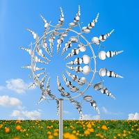 Decoración Creativa De 360 Grados Giratoria De Molino De Viento Inserto Para Jardín Hierba Metal Molino De Viento De Hierro Para Jardinería - details 0