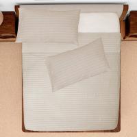 Juego de Sábanas Beige Rayas Algodón – Alo Home - details 1