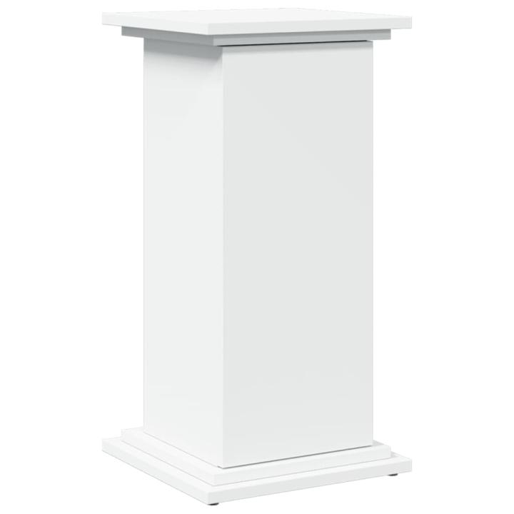 vidaXL Pedestal expositor con almacenaje madera blanco 31x30x60 cm
