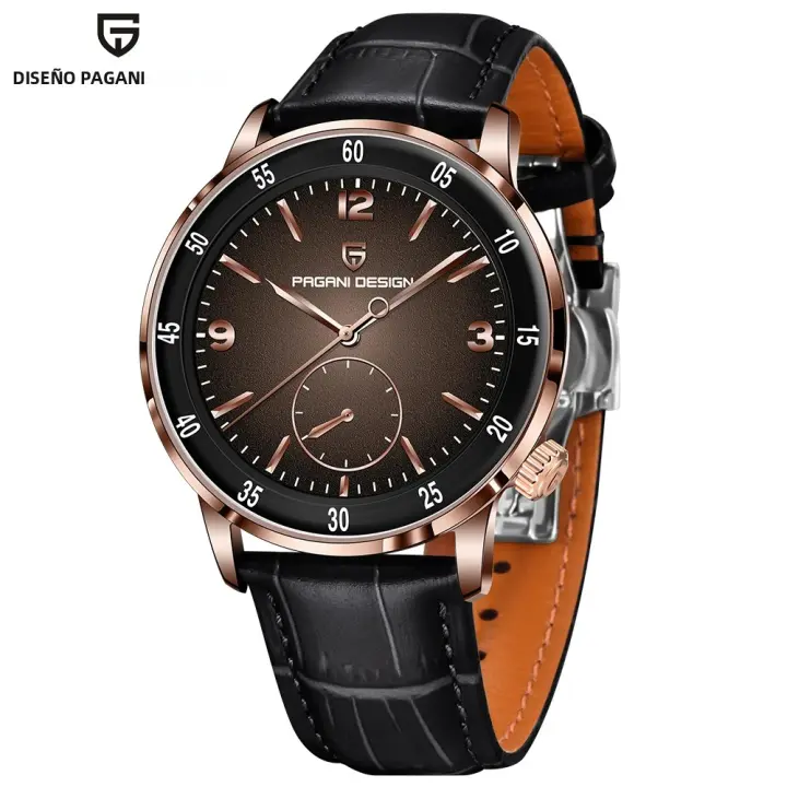 Reloj Mecánico De Moda Para Hombres PAGANI DESIGN PD-1790 42MM 10Bar Impermeable Cristal De Zafiro Pulsera De Cuero Acero Inoxidable Estilo Business - 1