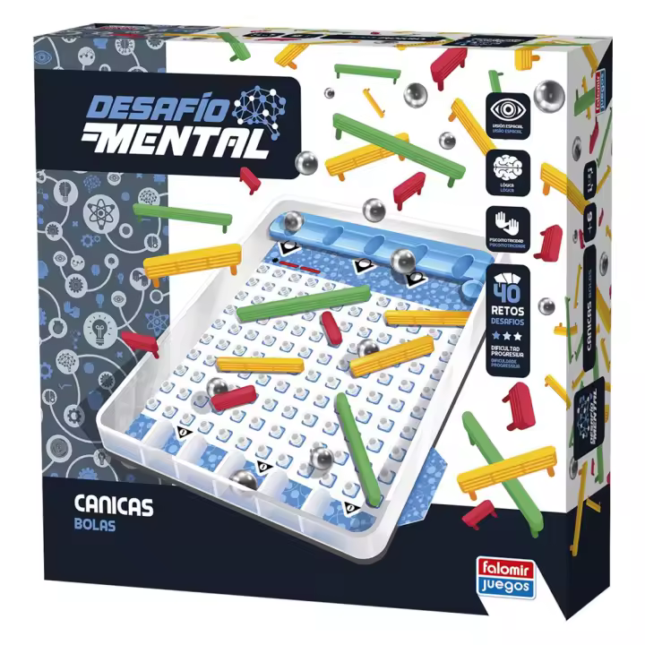 Juego Canicas - Desafio Mental! Juego de lógica y visión espacial (Falomir 34010) - 1
