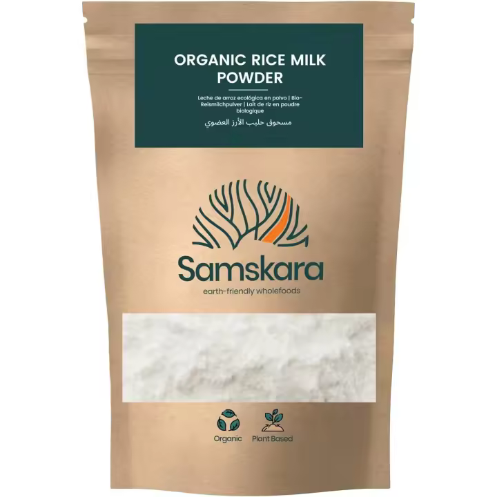 LECHE DE ARROZ EN POLVO  Orgánica BIO  Baja en grasas + Vitamina B + Calcio + Salud digestiva + Salud del corazón y los huesos  Samskara  (500g x 1 pack) - 1