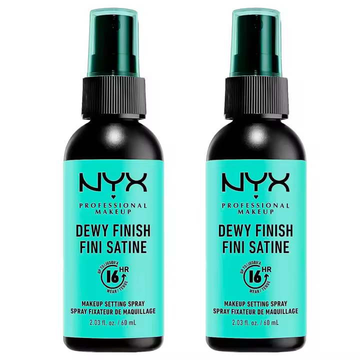 NYX Professional Makeup | Spray Fijador de Maquillaje Setting Spray Dewy x2: Consigue un acabado jugoso en tu piel con este spray fijador, imprescindible en tu look de belleza. Mantén tu maquillaje fresco y luminoso durante todo el día. - 1