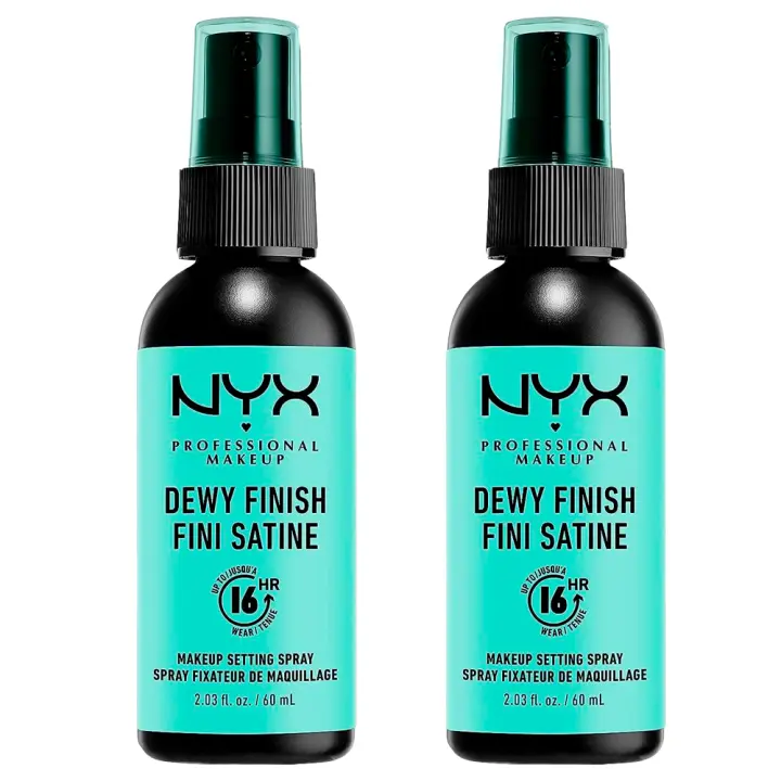 NYX Professional Makeup | Spray Fijador de Maquillaje Setting Spray Dewy x2: Consigue un acabado jugoso en tu piel con este spray fijador, imprescindible en tu look de belleza. Mantén tu maquillaje fresco y luminoso durante todo el día. - 1