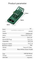 Banco de energía inalámbrico de carga rápida de 10000 mAh, portátil, gran capacidad, pantalla digital de 4 líneas, entrada USB, ABS de 10 W - details 6