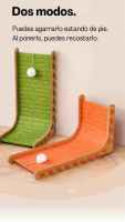 Rascador para Gatos de Pared, 60 cm Alto x 35 cm Ancho,  Tela de fieltro, Poste Vertical con Base de Madera, Multicolor - details 9