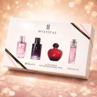 Set Perfumes Mujer Mystical Eau de Parfum 30ml x4 Fragancias Femeninas Variadas Larga Duración Vaporizador Natural Spray Estuche Regalo Elegante Mini Perfumes Viaje Uso Diario 120ml Total - details 0