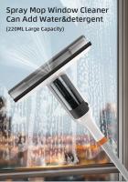 Limpia Ventanas Doble Cara Con Rojellador Y Botella De Spray Herramienta De Limpieza Para Vidrio Exterior Con Mango De Aluminio - details 0