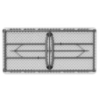 Lifetime - Mesa rectangular 152x76 cm, polietileno HDPE blanco, estructura de acero reforzado, patas plegables con bloqueo, resistente a impactos, rayos UV y humedad, ideal para eventos y reuniones - details 1