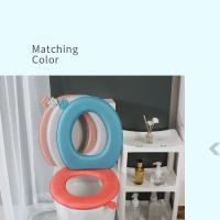 Cubierta De Inodoro Universal EVA Impermeable Con Asa Para Todas Las Estaciones Matriz De Baño Lavable Y Antideslizante - details 14