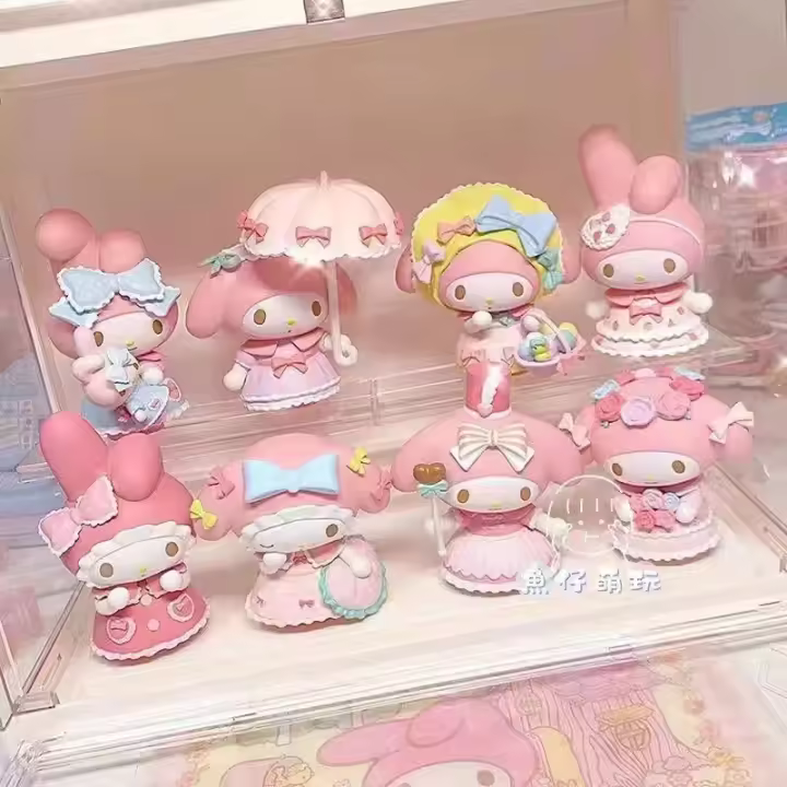 Caja Sorpresa Kawaii Sanrio My Melody Fiesta De Pijamas Muñeca De Modelos Misterio Juguete De Dibujos Animados Decoración Para Niños - 1
