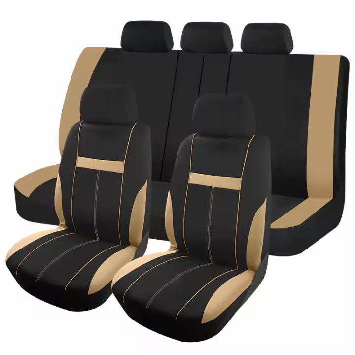 Cubiertas De Asiento De Coche Universal Tamaño Fit Para La Mayoría De Los Coches SUV Camiones Con 3 Cremalleras Y Airbag Compatible - 1
