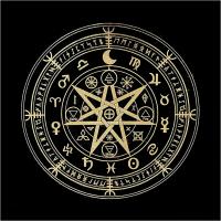 AmuletsShop - Mantel de Tarot Manteles Terciopelo | Metatrón | Negro o Morado | Adivinación - details 1