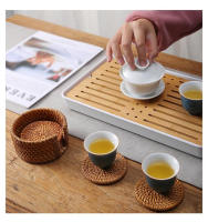 KEMORELA 1PC Taza De Madera Natural Redonda Hecha a Mano Tapete De Coaster Para Vajilla Tapete De Aislamiento Para Vaso Decoración De Cocina Accesorios - details 4