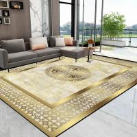 Carpetas De Lujo Doradas Para Decoración De Sala De Estar Moderna Alfombra Grande Para Oficina Y Hogar Tapete Suave Para Dormitorio Y Sala De Estar - details 6