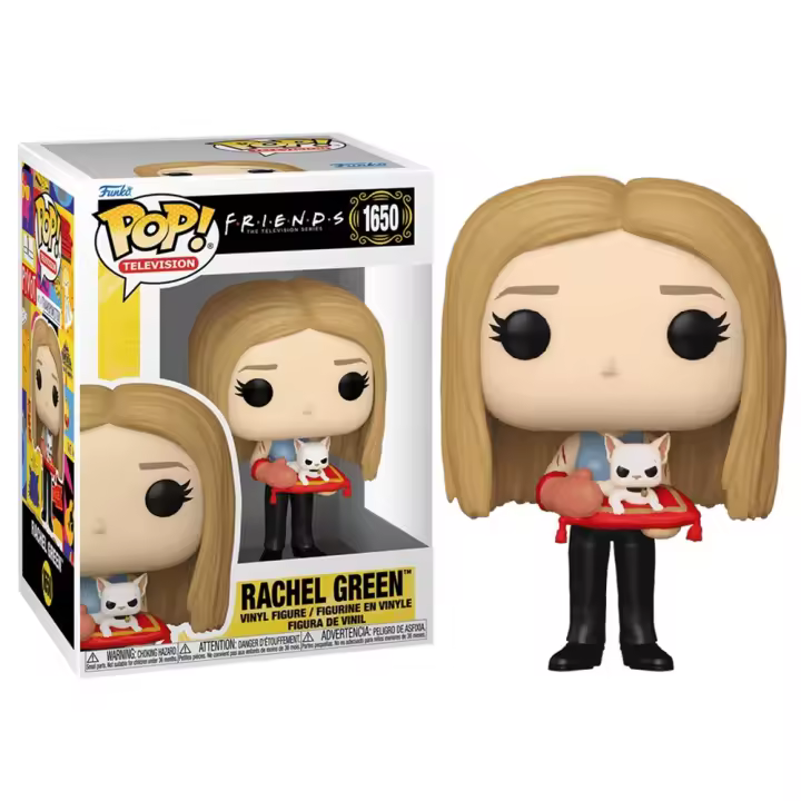 FUNKO POP! FRIENDS - RACHEL CON MRS. WHISKERSON, 80189, Nº1650, TIENDA CON LICENCIA OFICIAL - 1