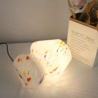Lámpara De Mesa Pequeña Y Exquisita Con Decoración De Hongos Diseñadora Italiana Vintage Luz Ambiental Para Dormitorio Lámpara De Vidrio Para Escritorio Y Bajera - details 2