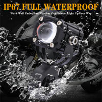 Faros Auxiliares De Motocicleta LED De Doble Color Blanco Amarillo Con Choque Bajo Consumo Luz De Conducción Brillante Antiniebla Impermeable Universal Hi/Lo Beam - details 3