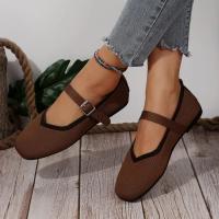 Zapatos Planos Elegantes Mary Janes Para Mujer Negro Con Correa De Cierre Casual Ballet Canvas Loafers Primavera/Otoño - details 2