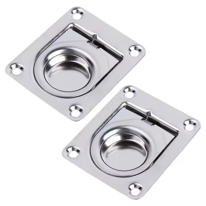 Manija De Cierre De Acero Inoxidable Para Barco Yate 2.5 Pulgadas Pack De 2 Piezas Hardware MarítimoFlush Lift - 1