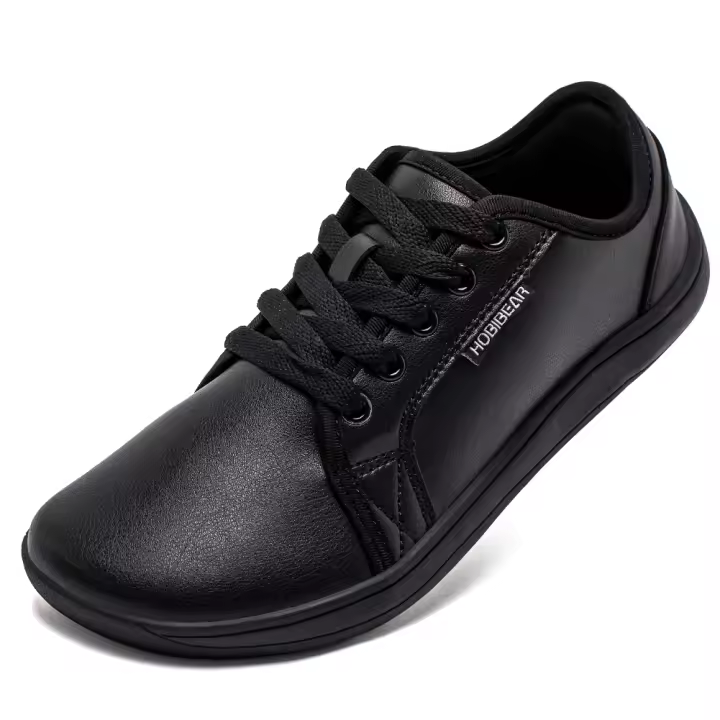 Zapatillas Casual HOBIBEAR Para Hombres Y Mujeres With Dedo Ancho Y Cero Bajada Zapatillas De Paseo Claro De Cuero Minimalistas Para Adultos - 1