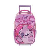 Stitch, Trolley Angel Stitch, Carro Stich, Mochila Angel Stitch, 36 cm, Pequeña, Mochila con Ruedas Stitch, 1 Compartimento + Bolsillo Frontal, Niña, Niño, Infantil, Color Rosa, 36 x 24 x 12 cm. Kiglam - details 0