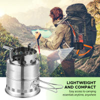 Estufa De Camping Portátil Para Sobrevivencia Quemando Madera Y Alcohol Para Excursiones Al Aire Libre Y BBQs Small Dual Fuel Camp Stove - details 11