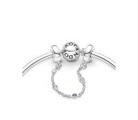 Cadena seguridad Pandora plata Tres Gemas Azules 791688C01 5700302986334 - details 0