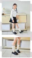 Botas Negras Brillantes Para Niñas 2024 Con Cierre Lateral Y Cordón Alta Comodidad Antideslizantes Talla True to Size Para Niños Estilo Británico Casual - details 10