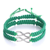 Pareja De Pulseras De Amor Infinito Hechas a Mano Para Hombres Y Mujeres Cadena De Cordón Tejida Con Encanto Joyería De Amistad - details 13