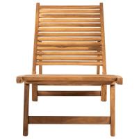 vidaXL Tumbona de madera maciza de teca Sillas de Exterior Ideal para jardín, playa, piscina, terraza Tumbona Piscina Tumbonas Playa Tumbonas Jardín Exterior - details 0