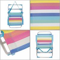 Arcoiris Sillas de Playa 5 Posiciones textileno, Silla de Playa Portátil, Plegable, Aluminio, Reclinable, para Llevar como Mochila, Silla de Exterior (2 Unidad, Rayas Multicolor) - details 3